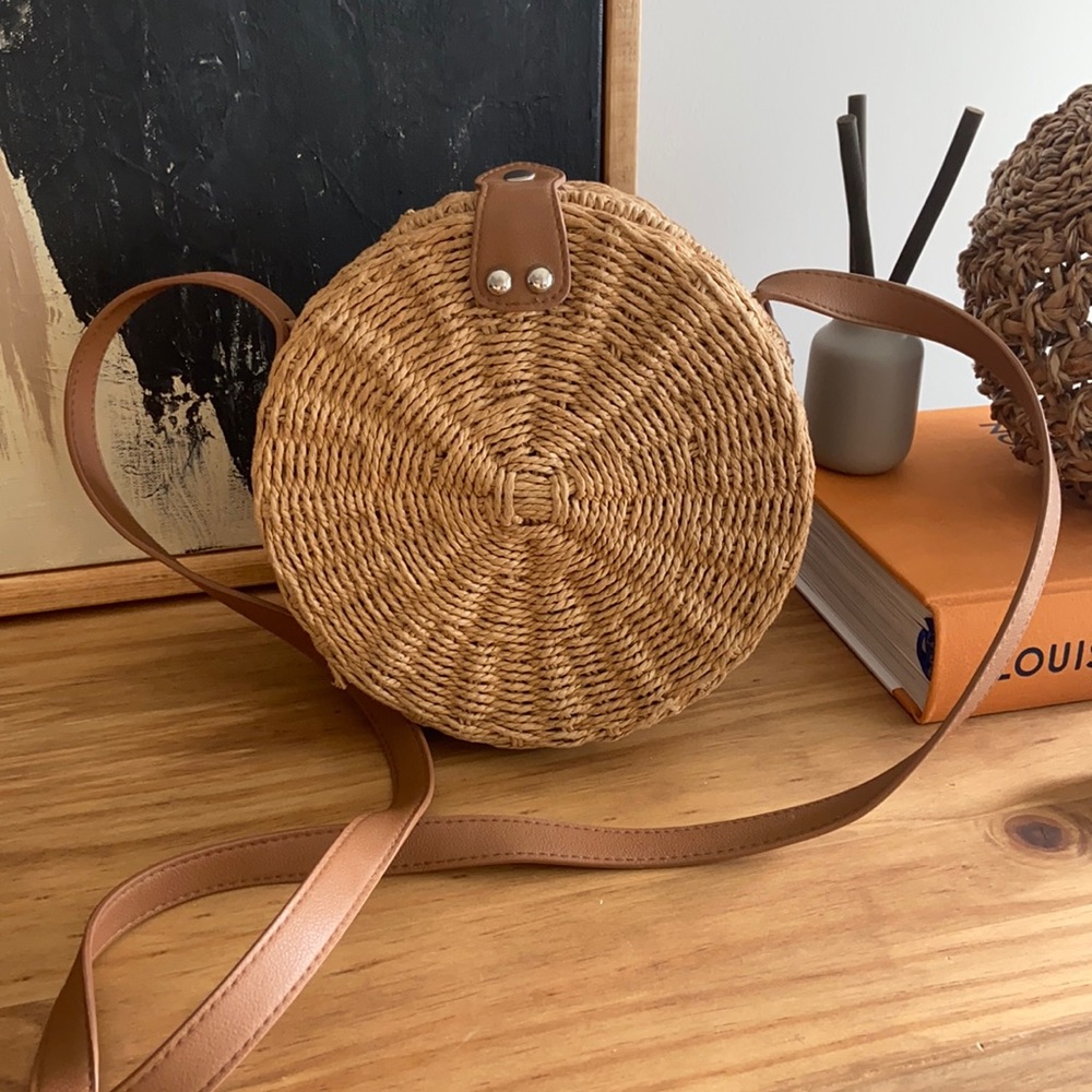 Round Wicker Purse